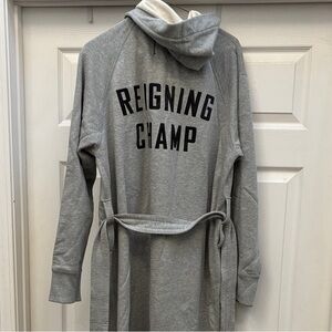 Reigning Champ Gray Hooded Robe